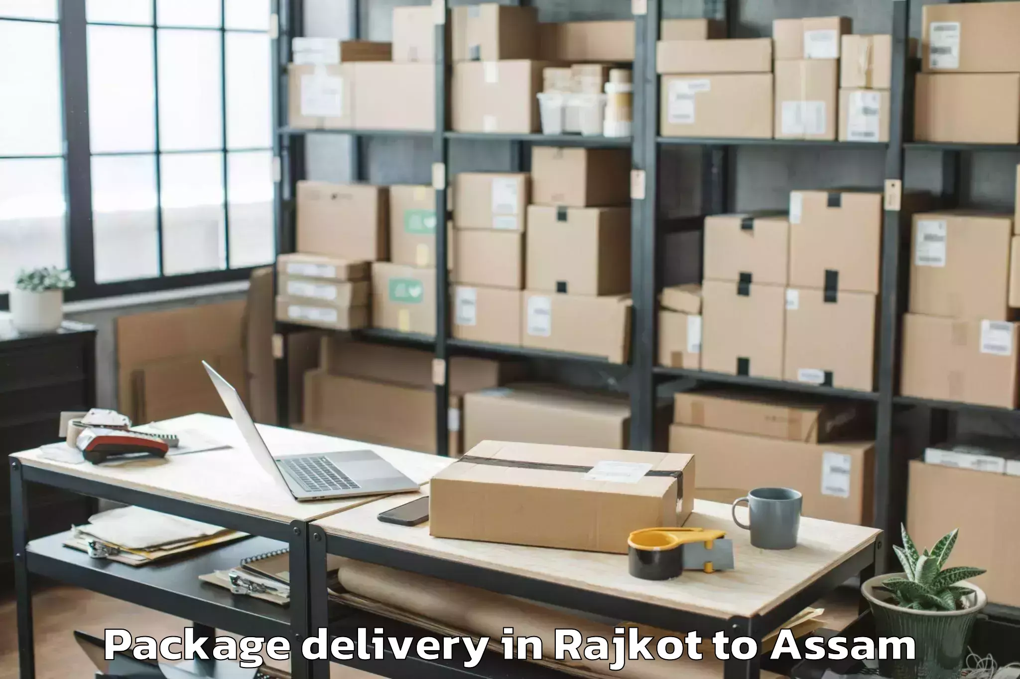 Easy Rajkot to Rangapara Package Delivery Booking